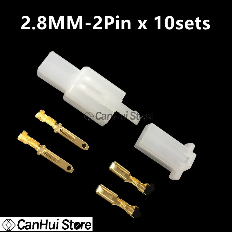 10 Set 2.8Mm Connector 2P 3P 4P 6P 9P 2Pin Electrical 2.8 Connector Kits Male Female Socket Plug For