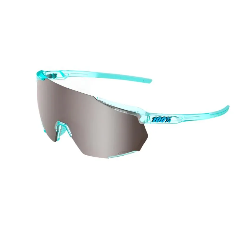 100% Racetrap 3.0 Sport Sunglasses (Silver/Polished Translucent Mint)