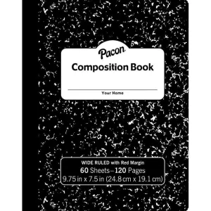 (12 Ea) Black Compostition Book