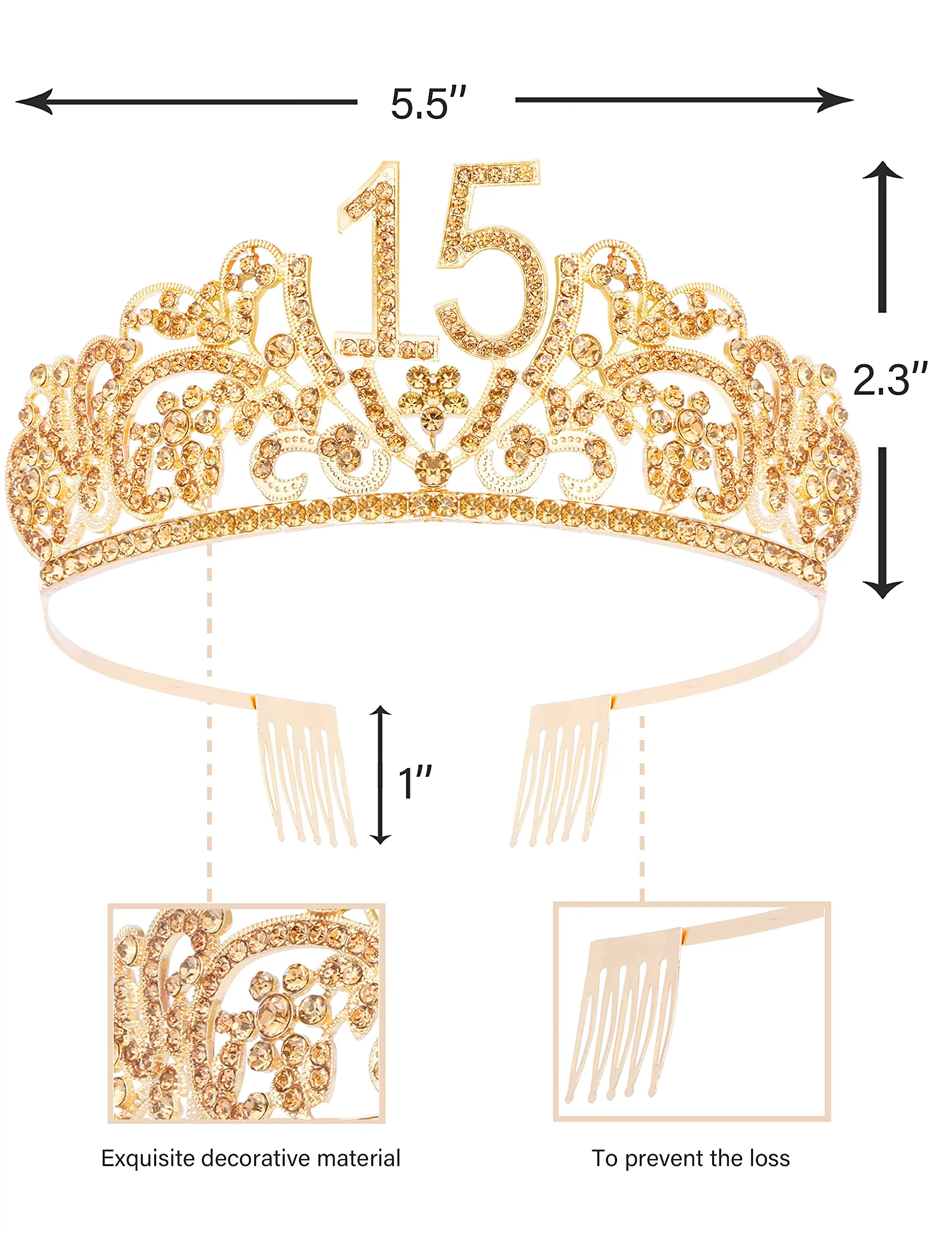 15th Birthday,15th Birthday Decorations for Girls,15th Birthday Tiara,15th Birthday Party