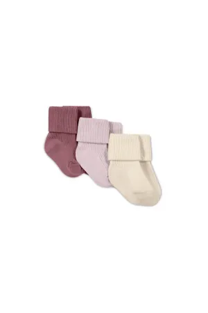 3PK Rib Sock - Lilium/Violet Tint/Milk