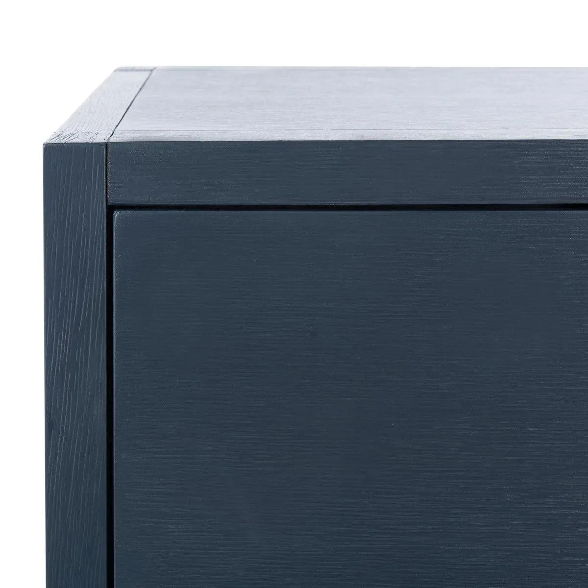 Acacia Wood One Drawer Contemporary Nightstand in Navy