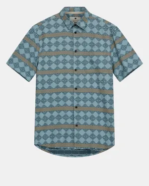 AKKIAN S/S JACQUARD SHIRT - Baby Blue