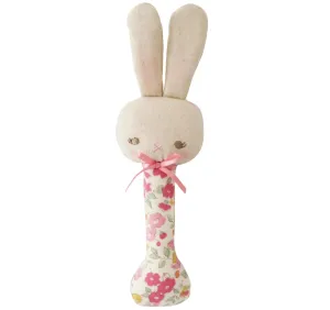 Alimrose Baby Bunny Stick Rattle Rose Garden