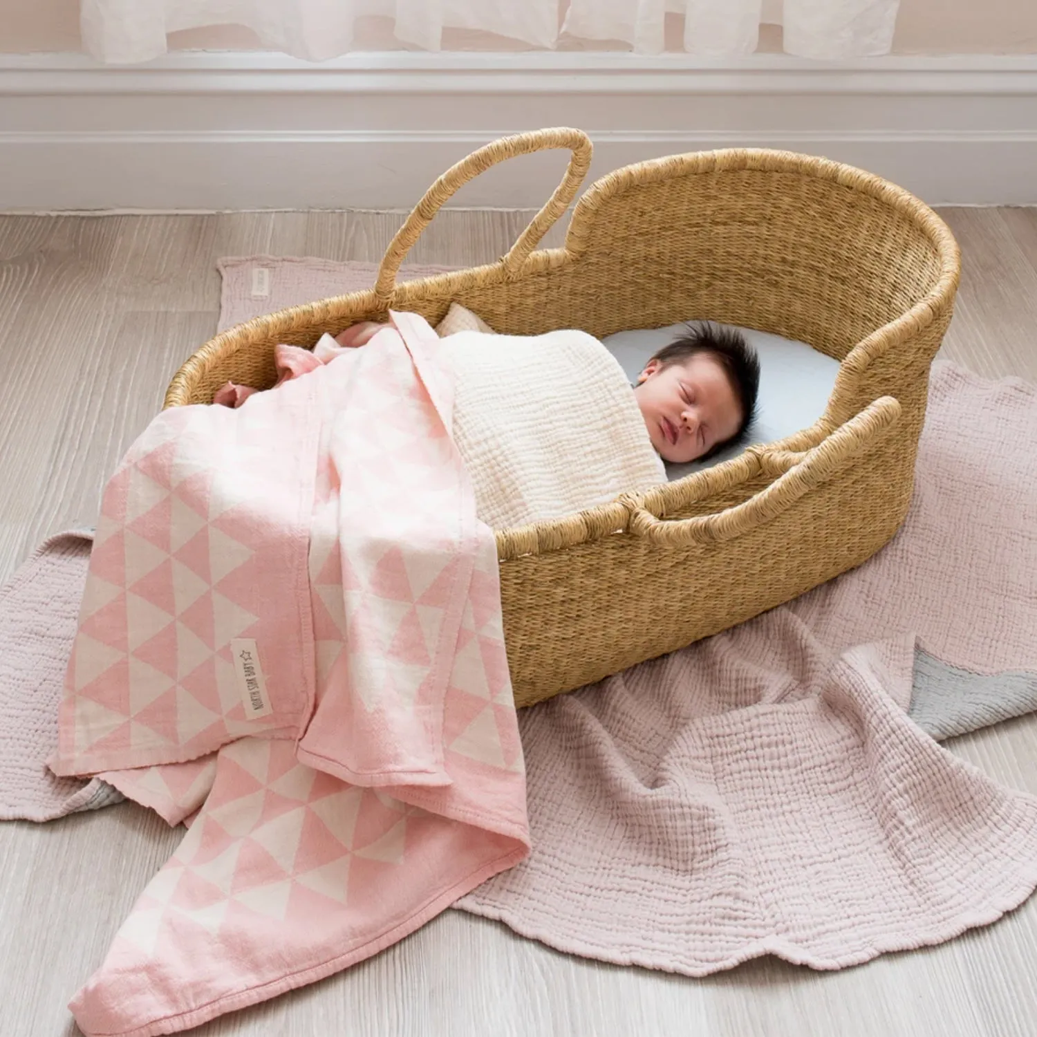 Baby Blanket Bassinet Hills Pink