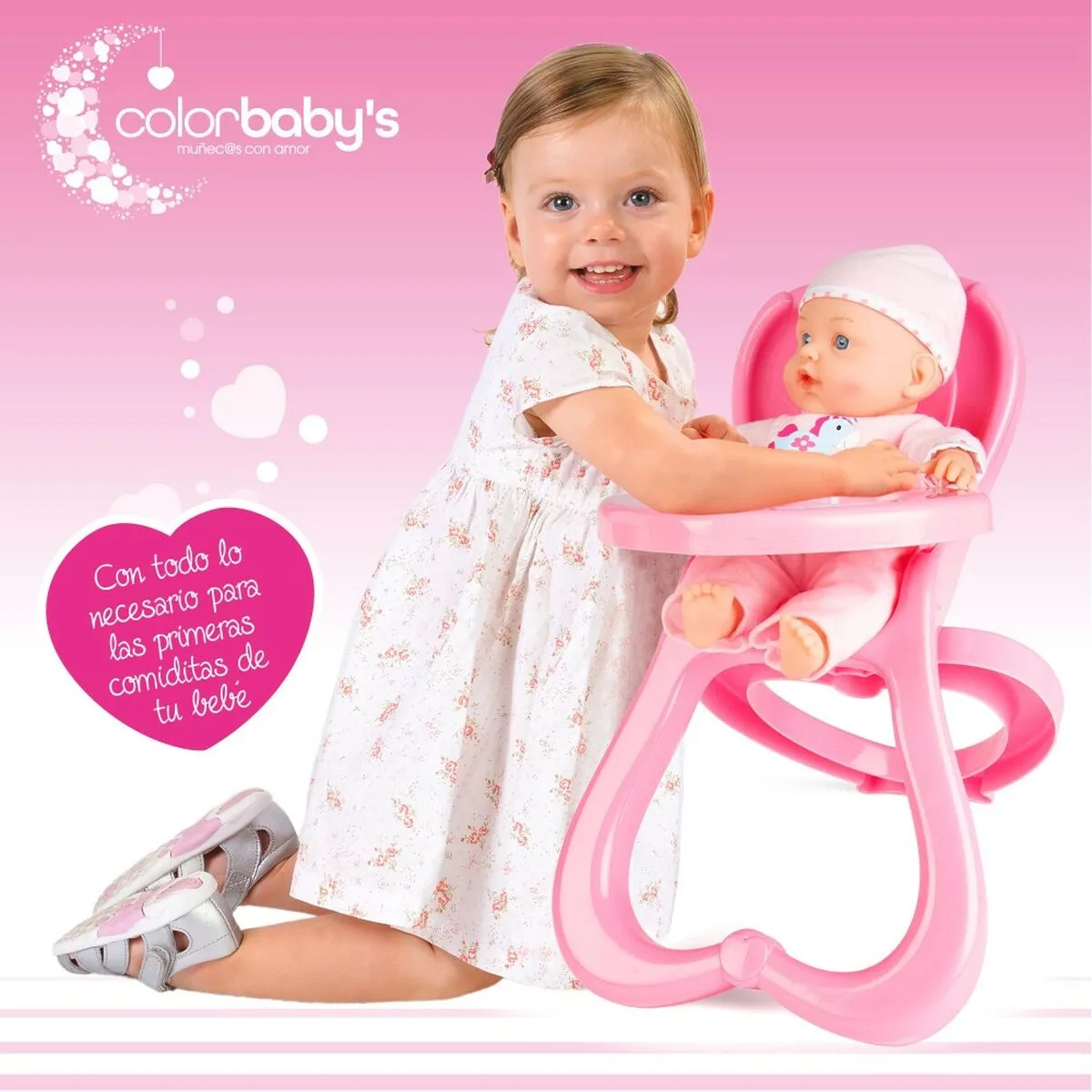 Baby doll Colorbaby 2 Units 22,5 x 34,5 x 33,5 cm