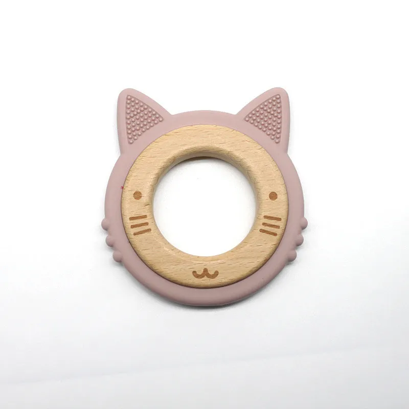 Baby Teether - Cat Design (Wooden)