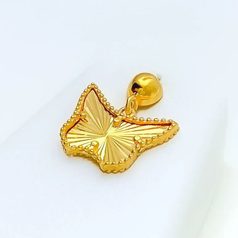 Beautiful Butterfly 21K Gold Necklace Set