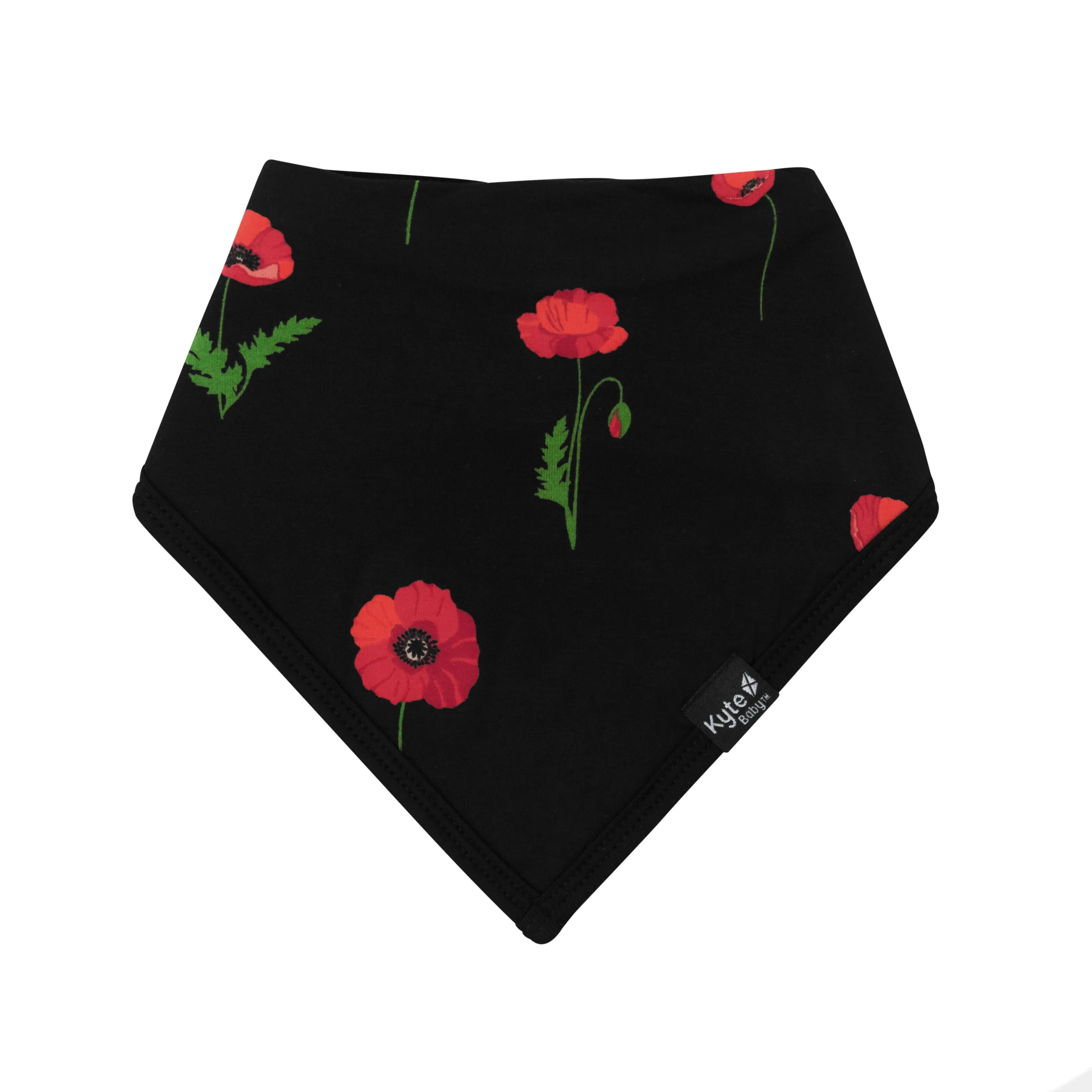 Bib in Midnight Poppies