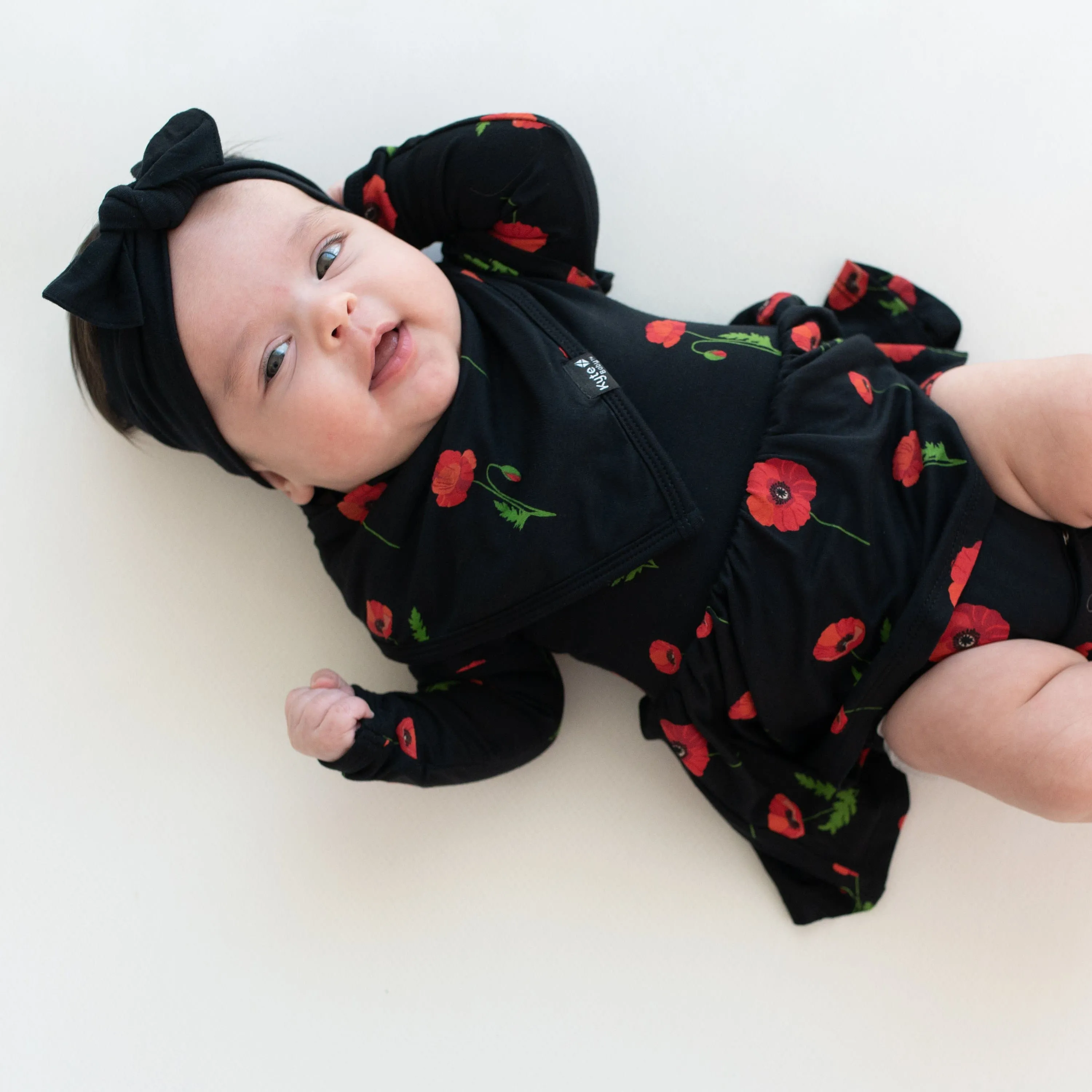 Bib in Midnight Poppies