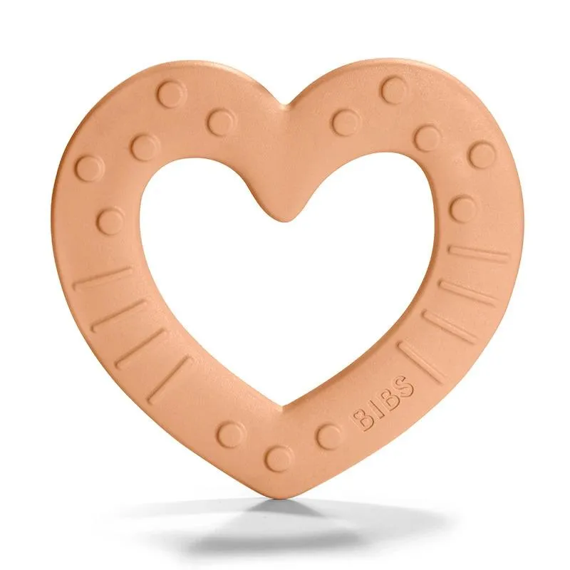 BIBS Baby Bitie Heart Teether - Peach