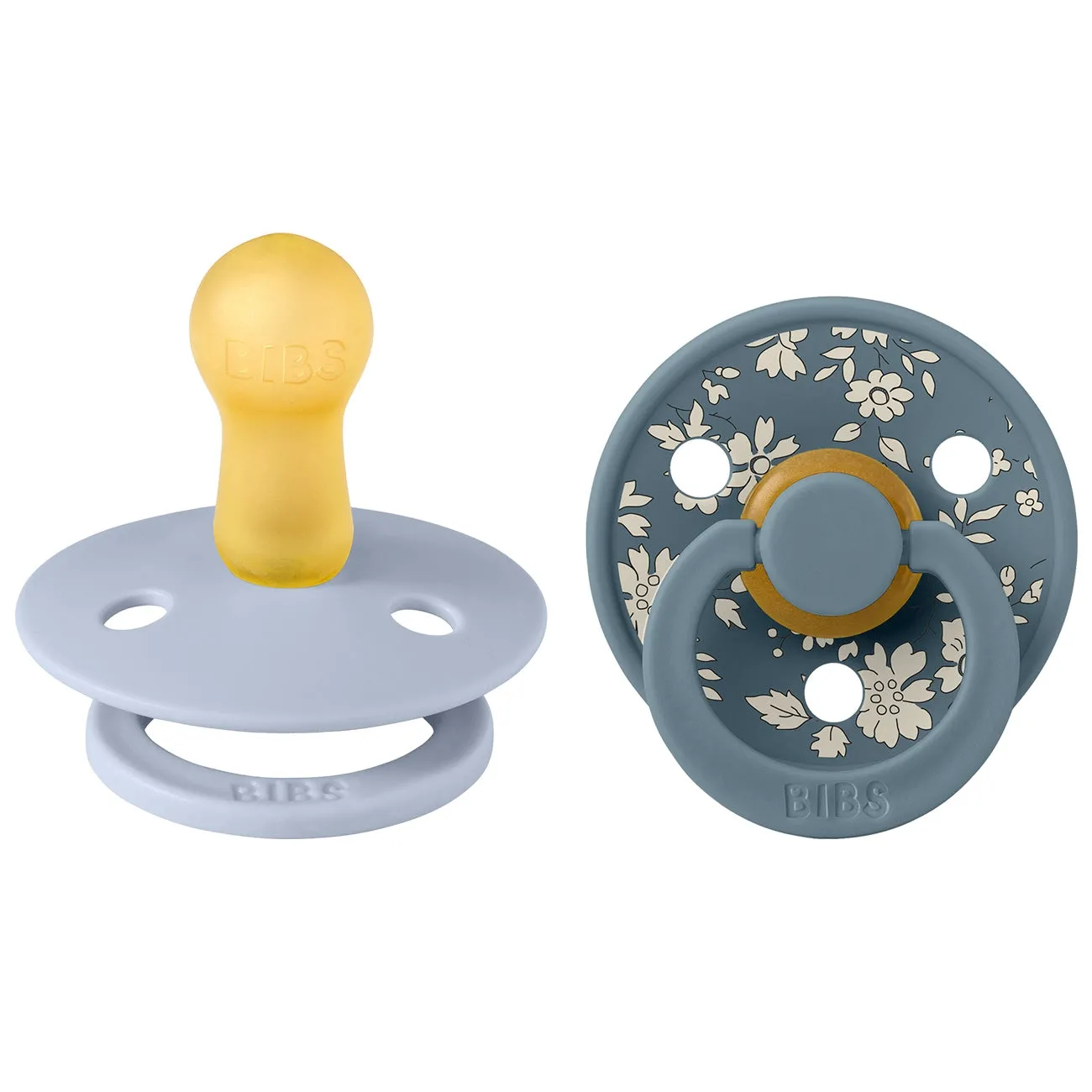 Bibs x Liberty Latex Pacifier 2-pack Capel Dusty Blue Mix