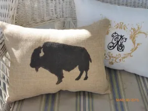 Bison Pillows, Buffalo pillows, animal print pillows