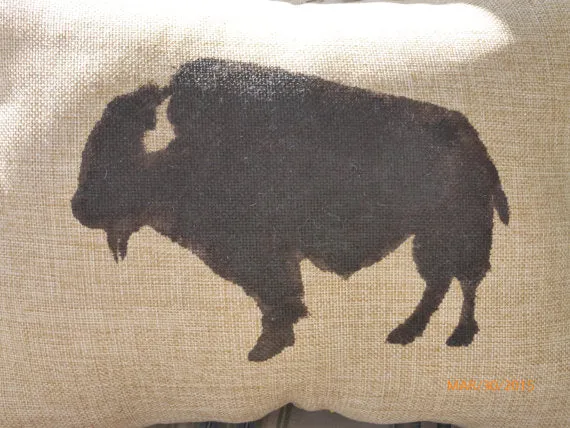 Bison Pillows, Buffalo pillows, animal print pillows