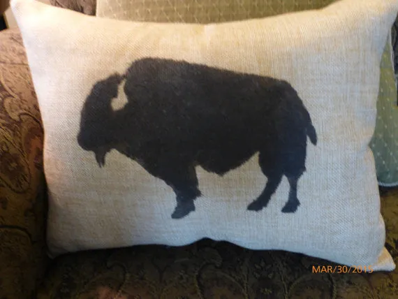 Bison Pillows, Buffalo pillows, animal print pillows