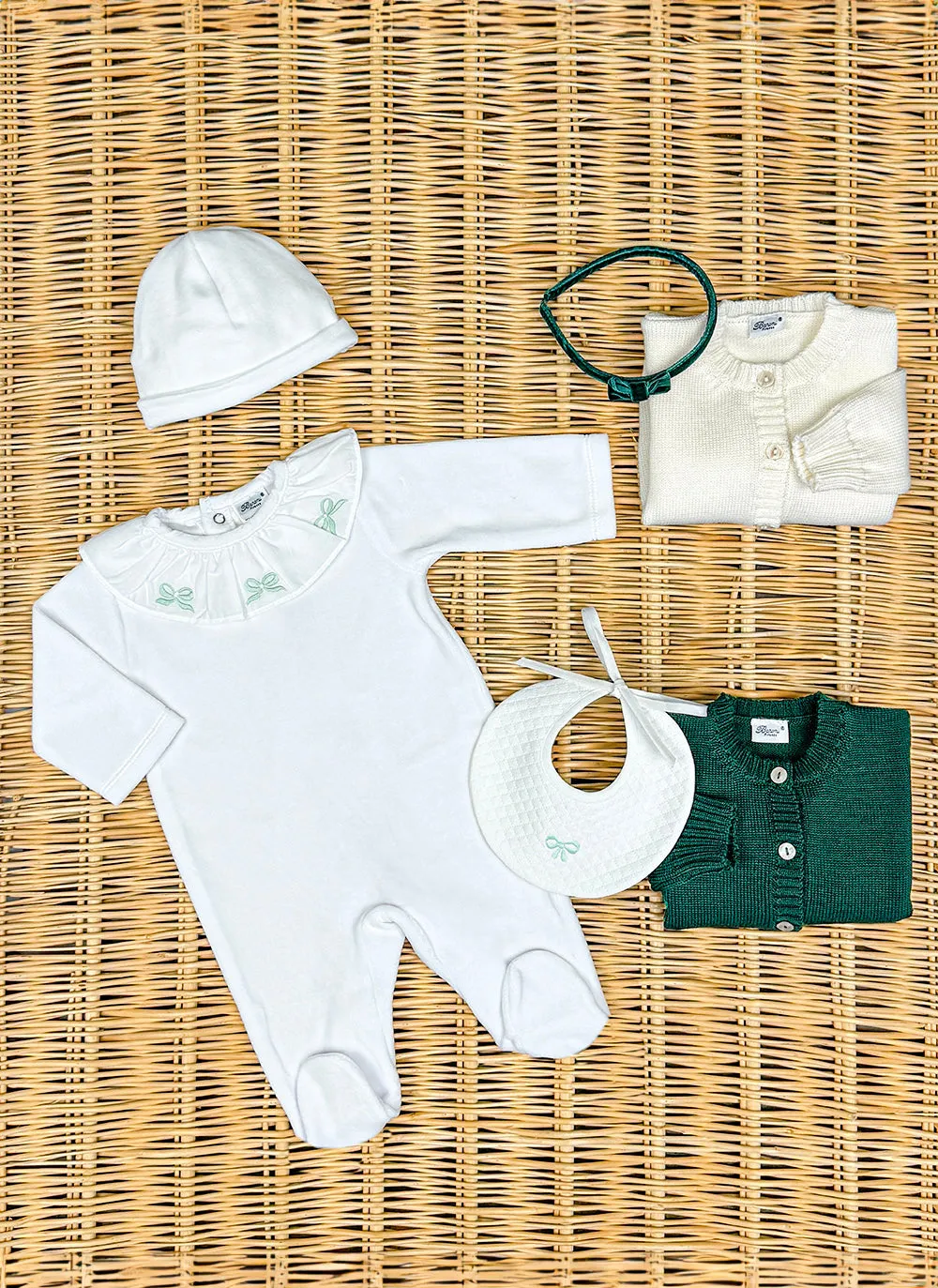 Chenille Sleepsuit Embroidered Collar