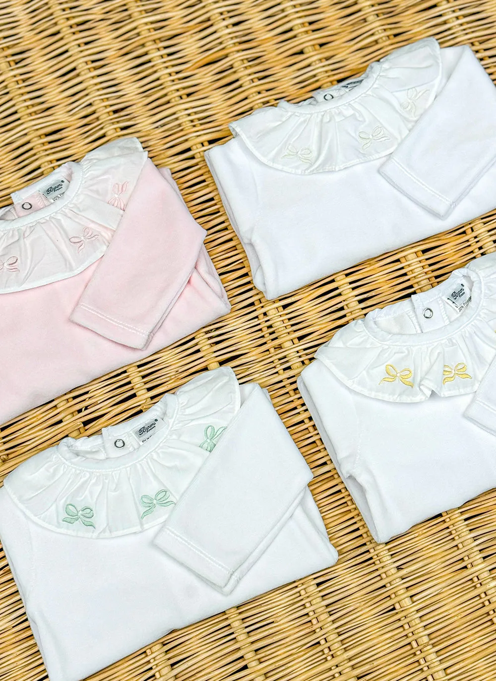 Chenille Sleepsuit Embroidered Collar