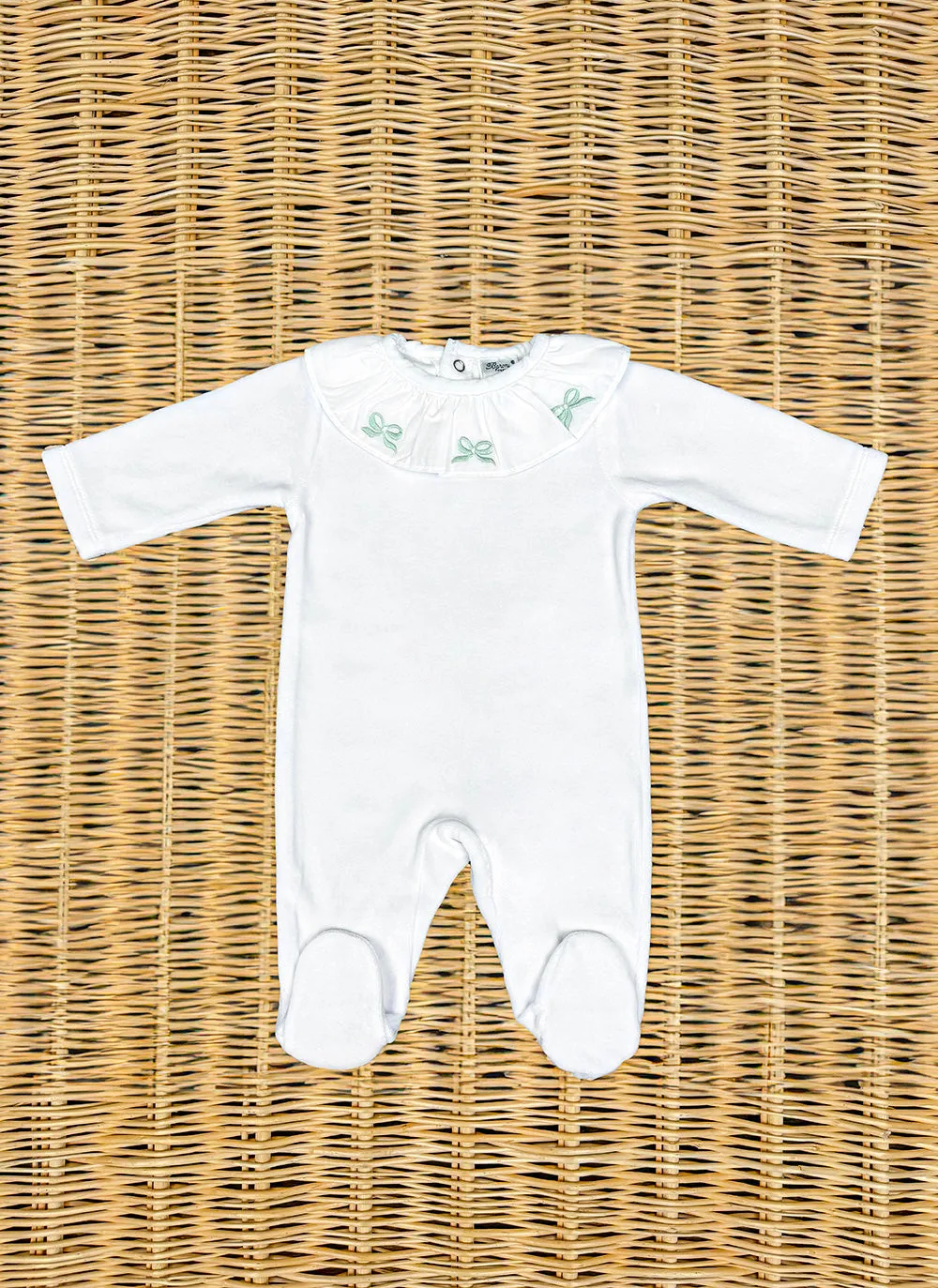 Chenille Sleepsuit Embroidered Collar