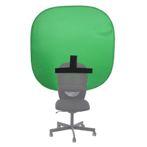 Collapsible 56"/142cm Portable Green Screen Backdrop with Chair Attachment - Square