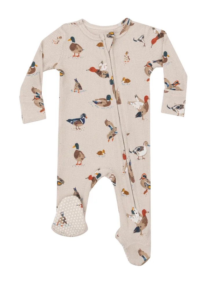 Ducks 2 way zipper footie