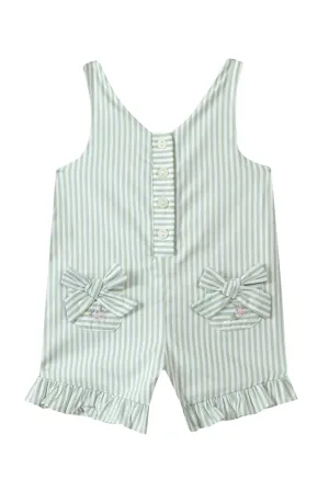 Dungarees - Almond striped cotton