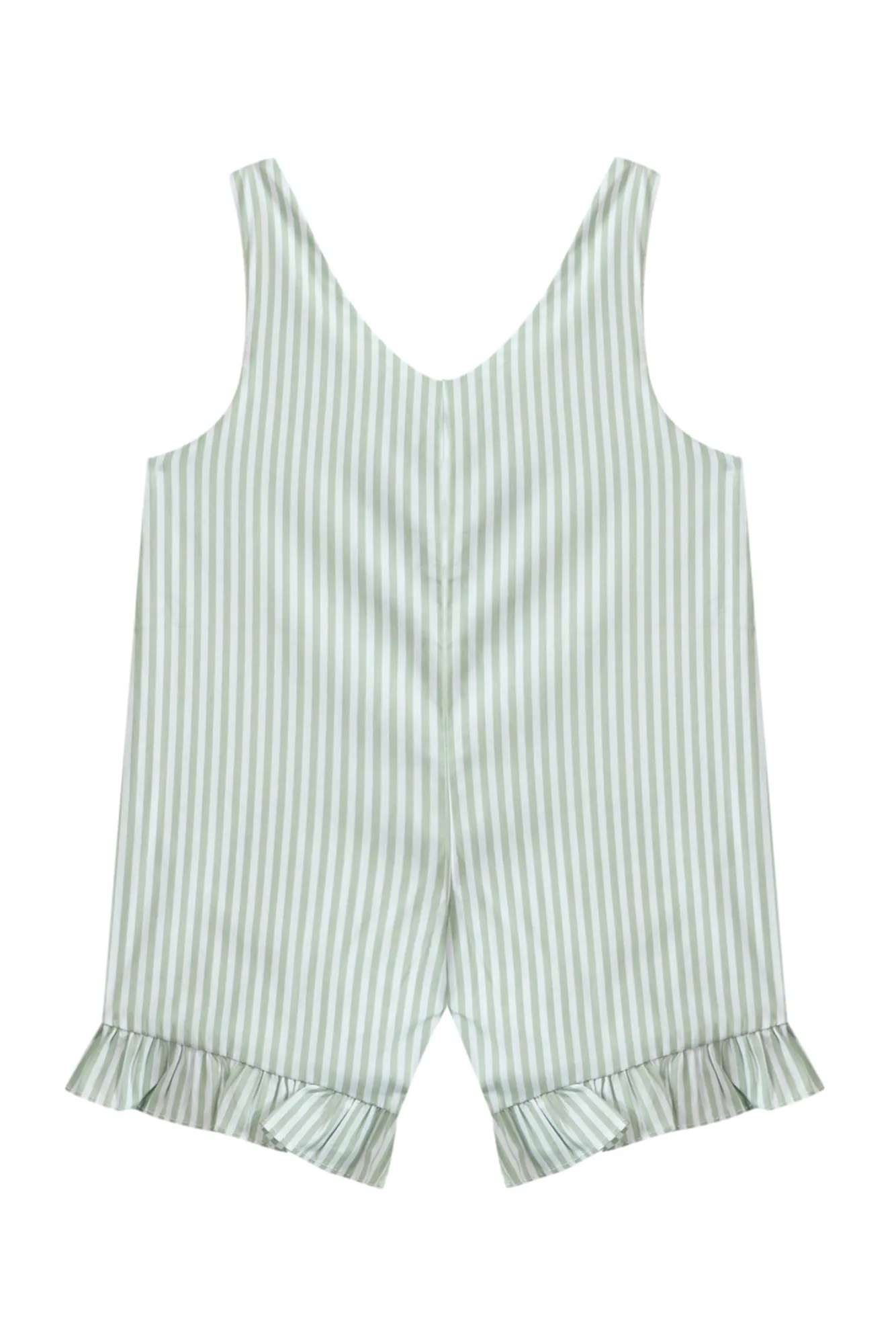 Dungarees - Almond striped cotton