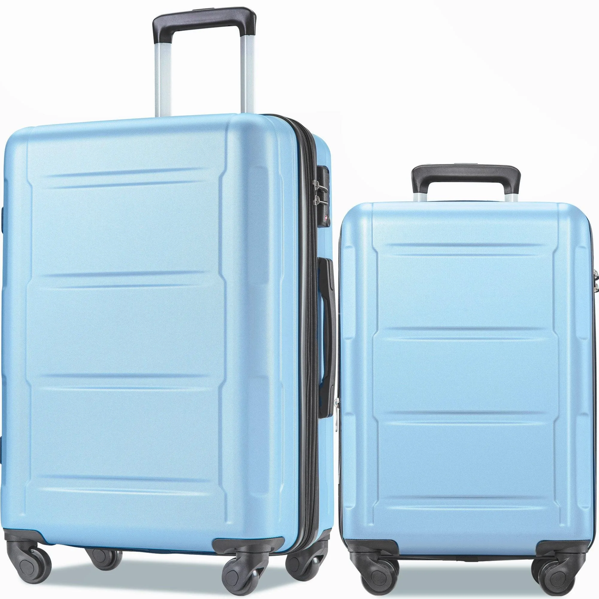 Expanable Spinner Wheel 2 Piece Luggage Set ABS Lightweight Suitcase with TSA Lock 20inch 28inch