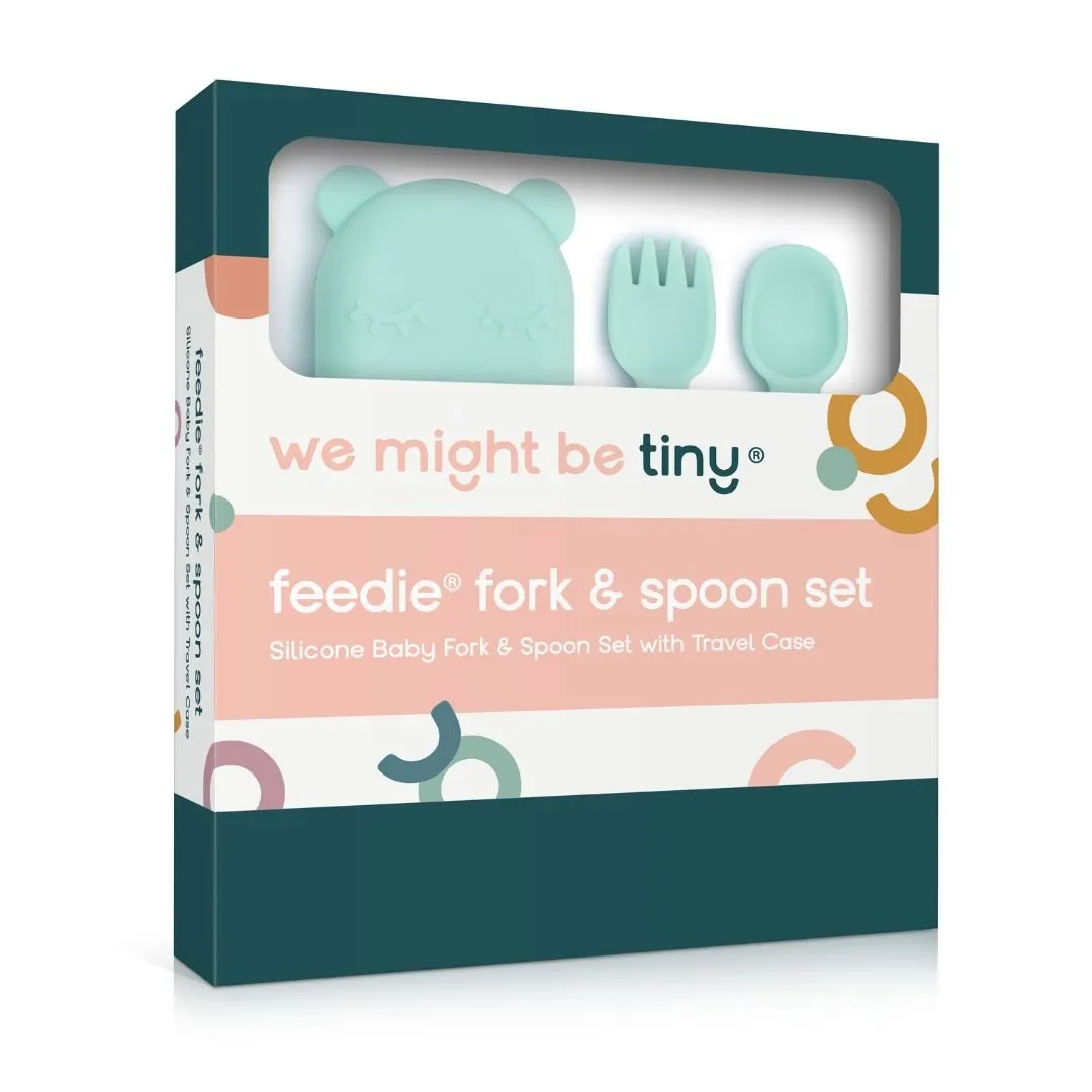 Feedie® Fork & Spoon Set - Mint