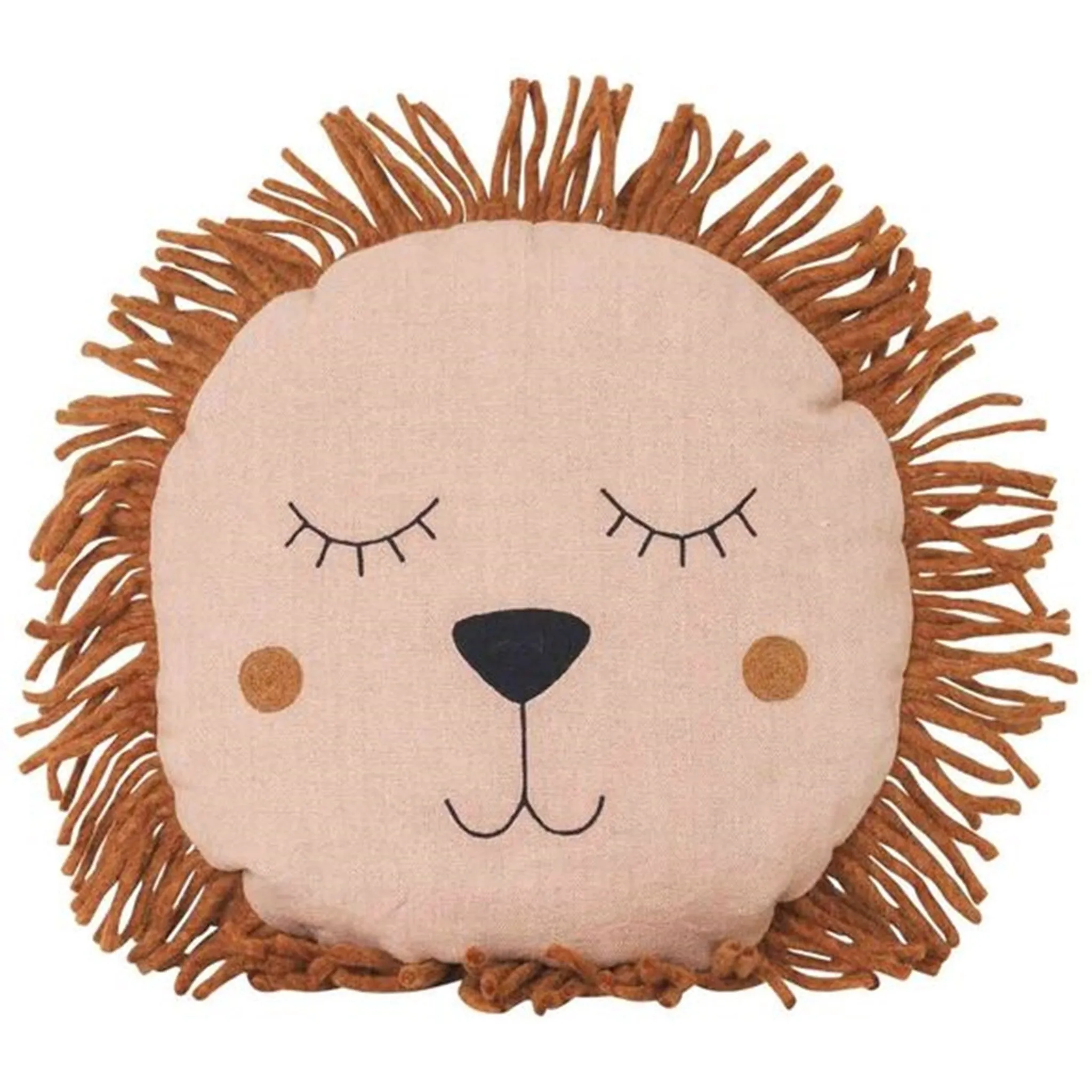 Ferm Living Safari Lion Cushion Dusty Rose