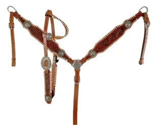 Floral & Concho Headstall Set