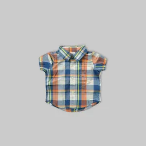 GAP- Kids Short Sleeve Plaid Shirt With Front Pocket GP1092