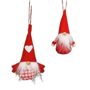 Gisela Graham Nordic Santa Hanging Decoration (Choice of 2)