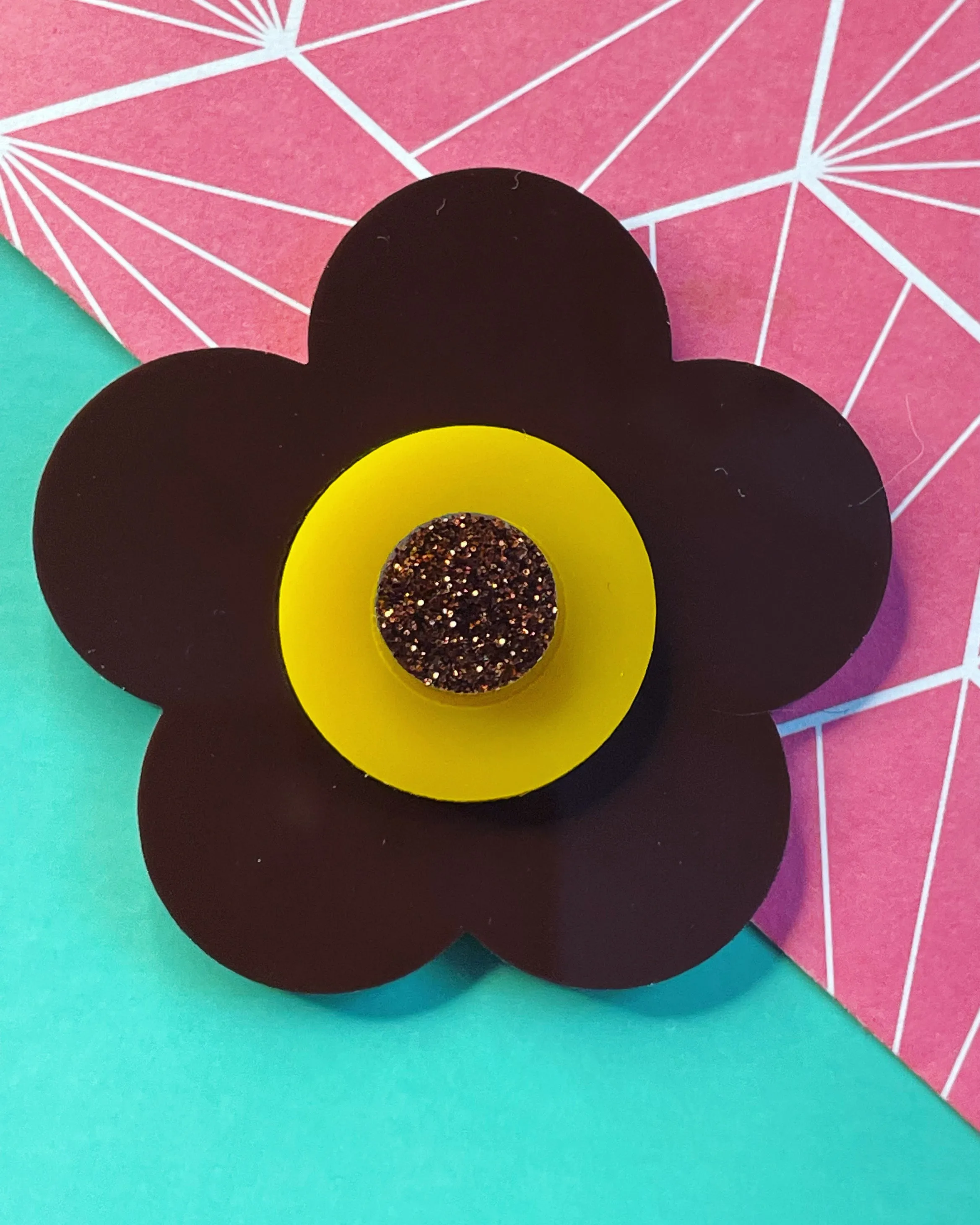 Groovy 70’s Flower Boob Brooch