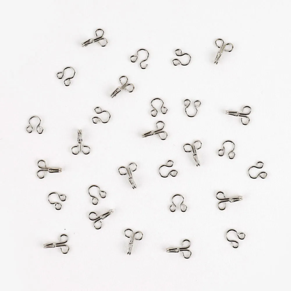 Hook & Eye Sets 10mm - Nickel