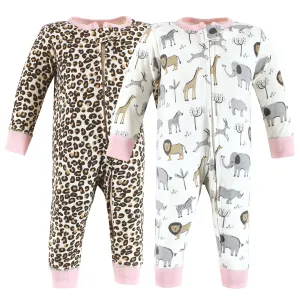 Hudson Baby Cotton Sleep and Play, Safari Leopard