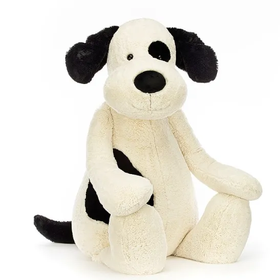 Jellycat Bashful Black & Cream Puppy