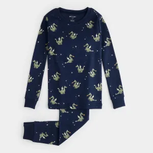 L/S Pajama, Fire Breathing Dragon on Navy