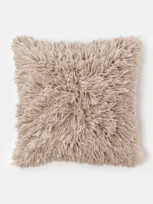 Luxe Pujpu Shag Floor Pillow in Fawn