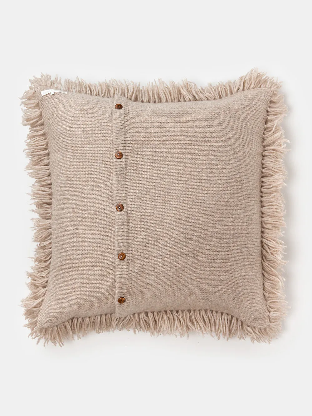 Luxe Pujpu Shag Floor Pillow in Fawn