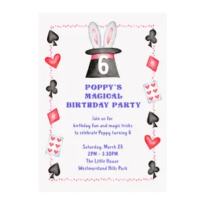 Magic Tricks Magical Party Invitation