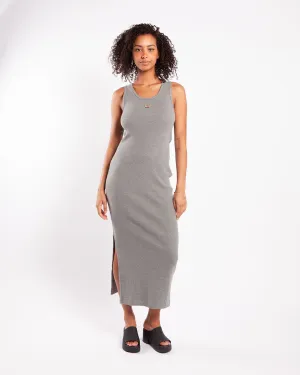 Maison Kitsuné Baby Fox Ribbed Tank Dress Medium Grey Melange