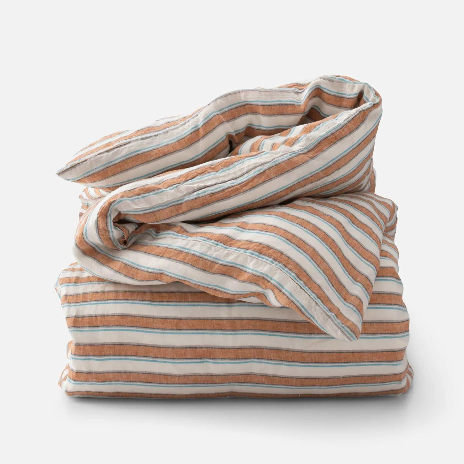 Market Stripe Linen Duvet Cover