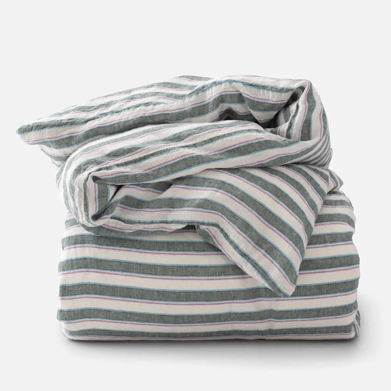 Market Stripe Linen Duvet Cover