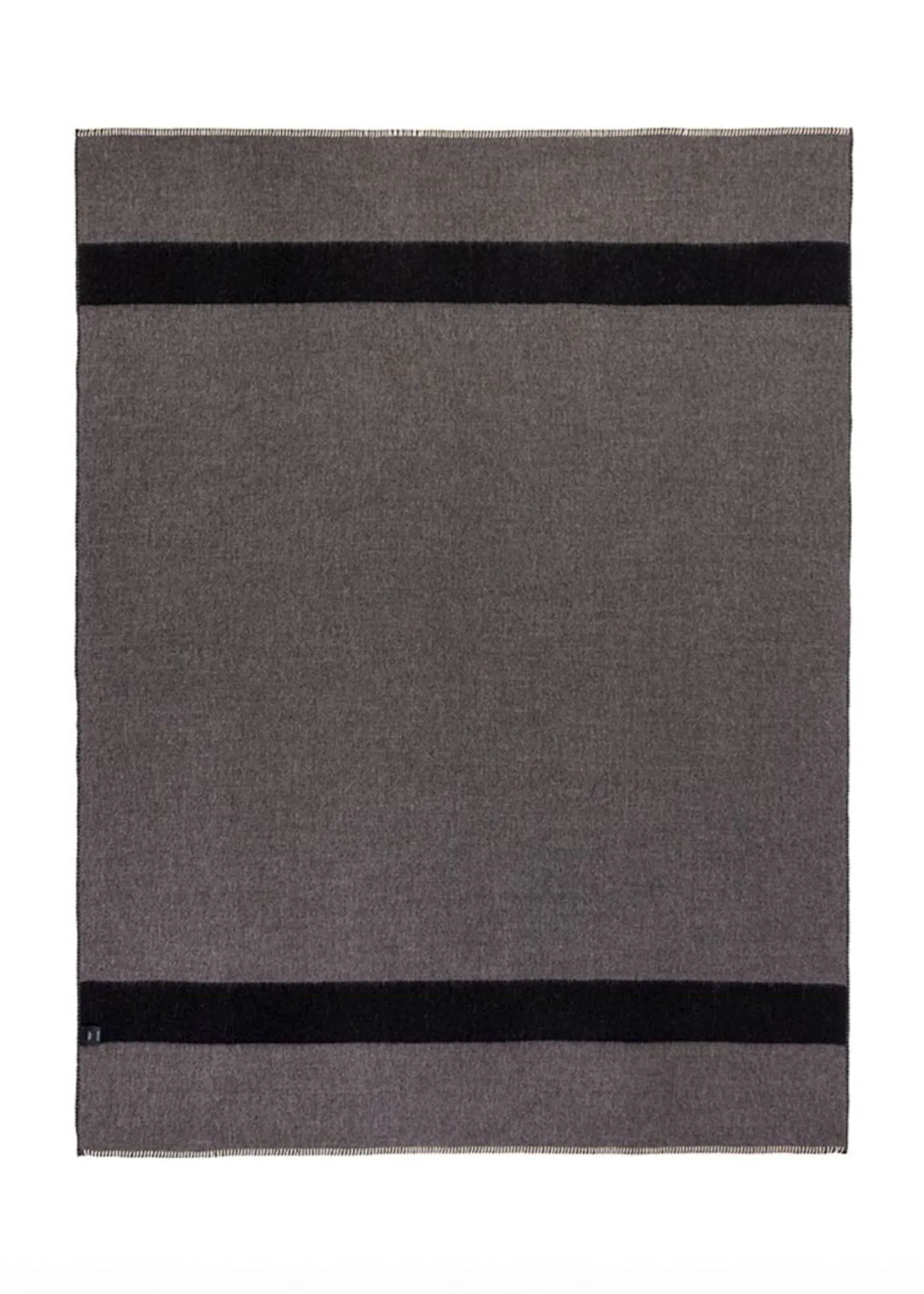 Mason Reversible Throw in Black/Undyed Charcoal