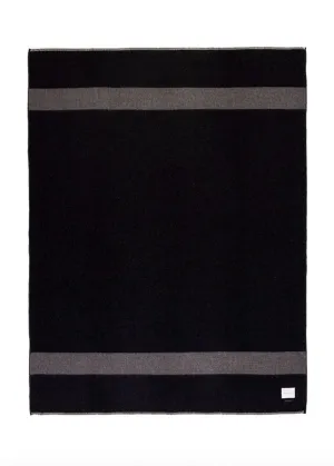 Mason Reversible Throw in Black/Undyed Charcoal