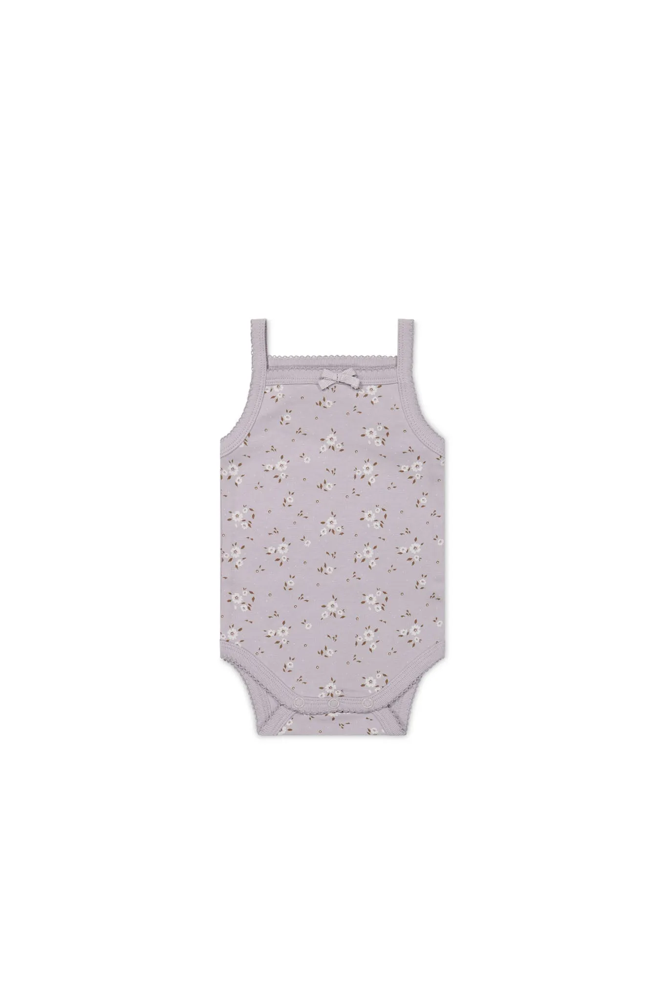 Organic Cotton Bridget Singlet Bodysuit - Lulu Bloom Iris