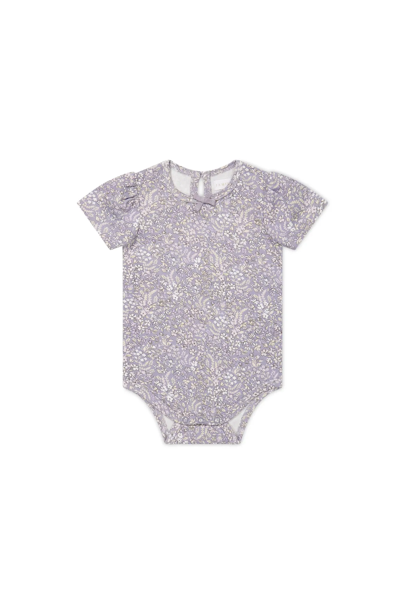 Organic Cotton Cap Sleeve Bodysuit - April Lilac