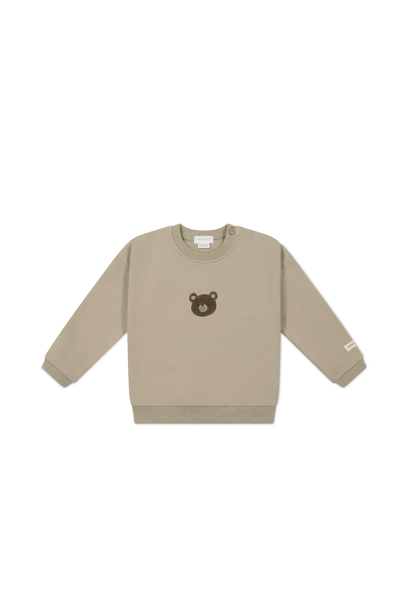 Organic Cotton Damien Sweatshirt - Fawn Bear