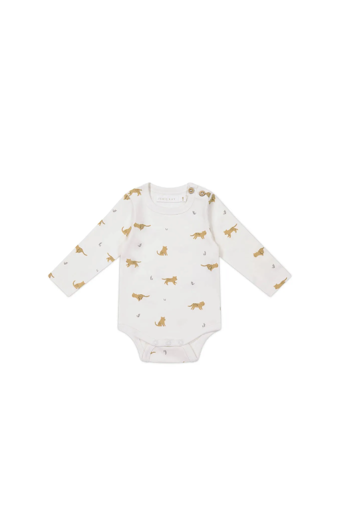 Organic Cotton Fernley Bodysuit - Lenny Leopard Cloud