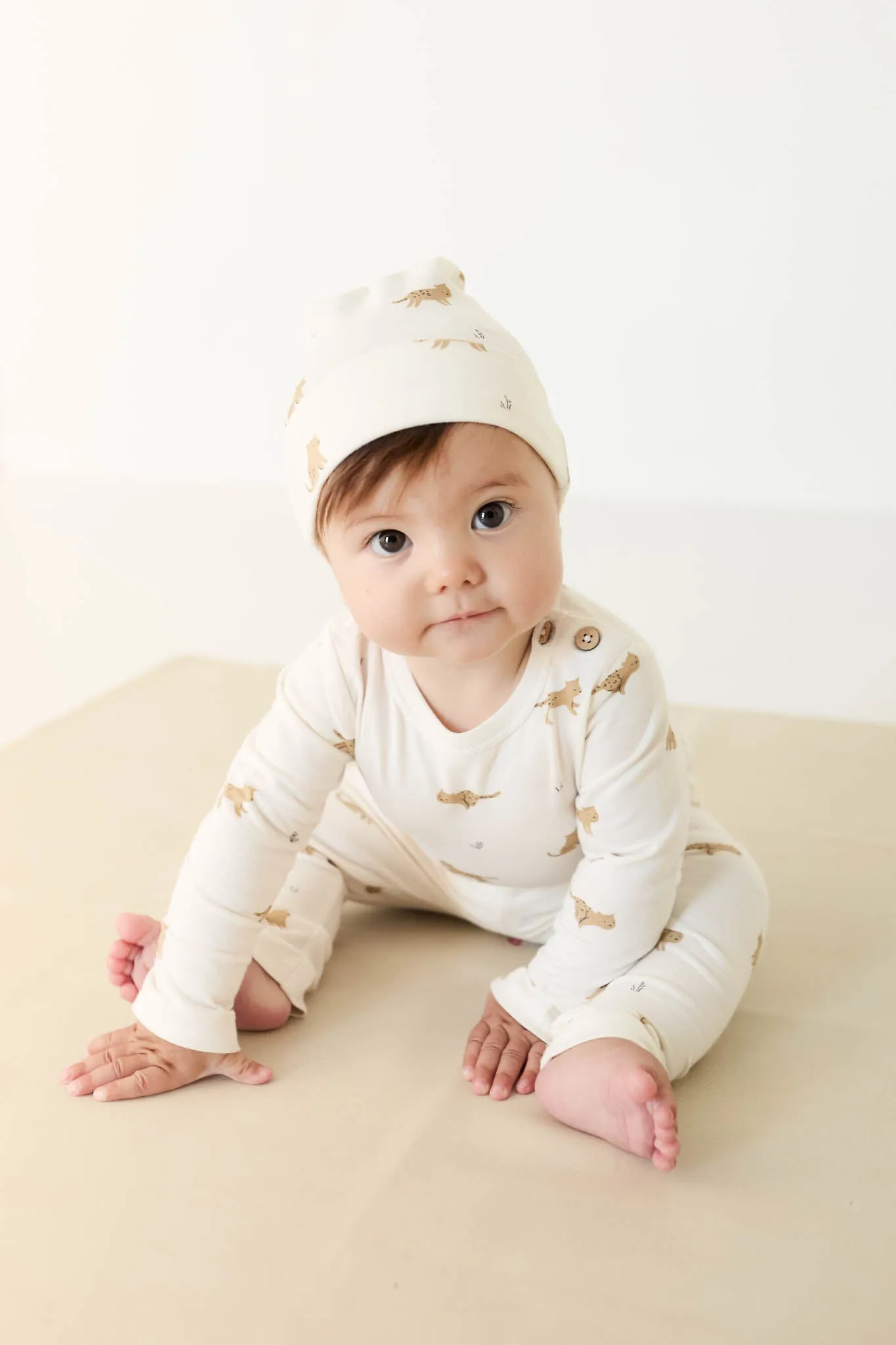 Organic Cotton Fernley Bodysuit - Lenny Leopard Cloud